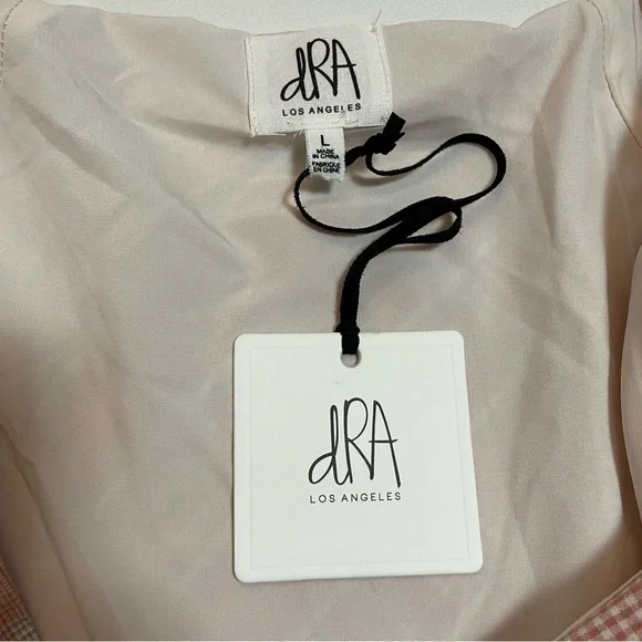 NWT New dRA Plaid Puff Sleeve Crop Top Size L - Picture 7 of 10